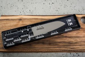 Masahiro Nóż Masahiro Sankei Santoku 165mm czarny [35841] uniwersalny 3