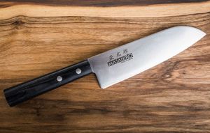 Masahiro Nóż Masahiro Sankei Santoku 165mm czarny [35841] uniwersalny 6