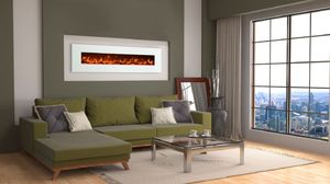 Aflamo Kominek Elektryczny Ścienny Albion 33 Biały 84 cm 4