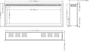 Aflamo Kominek Elektryczny Ścienny Royal 42 106 cm 12