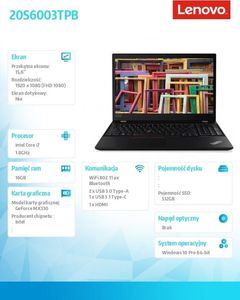 Laptop Lenovo ThinkPad T15 G1 (20S6003TPB) 11