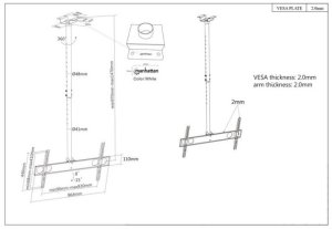 Manhattan Uchwyt sufitowy 423625 37'' - 70'' 5