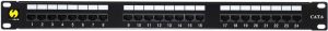 NetRack Patch panel 19'' 24-porty Kat. 6 UTP Czarny (104-08) 2