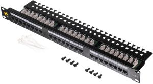 NetRack Patch panel 19'' 24-porty Kat. 6 UTP Czarny (104-08) 4