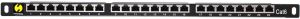 NetRack Patch panel 19'' 0,5U 24-porty Kat. 6 FTP Czarny (104-13) 2