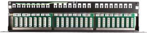 NetRack Patch panel 19'' 0,5U 24-porty Kat. 6 FTP Czarny (104-13) 5