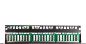 NetRack Patch panel 19" 0,5U 24-porty Kat. 5e FTP (104-12) 5