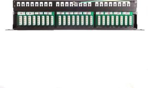 NetRack Patch panel 19'' 0,5U 24-porty Kat. 6 UTP Czarny (104-11) 5