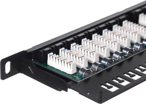 NetRack Patch panel 19'' 0,5U 24-porty Kat. 5e UTP Czarny (104-10) 4