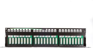 NetRack Patch panel 19'' 0,5U 24-porty Kat. 5e UTP Czarny (104-10) 5