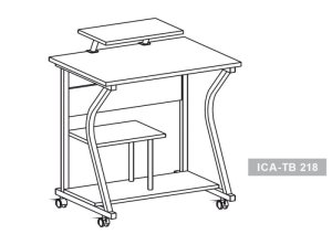 Biurko Techly Brązowe 70 cm x 50 cm 2