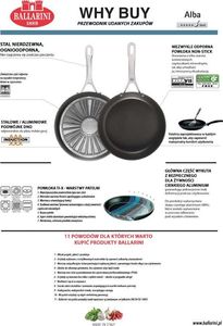 Patelnia Ballarini grillowa 28cm 3