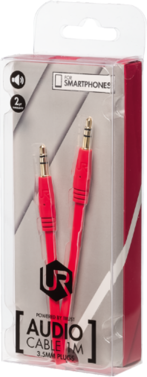 Kabel Trust Jack 3.5mm - Jack 3.5mm 1m czerwony (KABKATRULAUD0003) 7