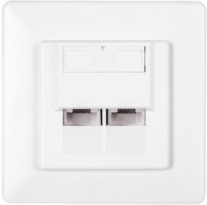 NetRack gniazdo kompletne podtynkowe 2xRJ45 8p8c UTP Cat6 ( 106-24 ) 1