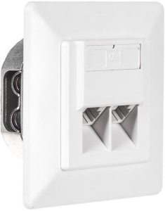 NetRack gniazdo kompletne podtynkowe 2xRJ45 8p8c UTP Cat6 ( 106-24 ) 2