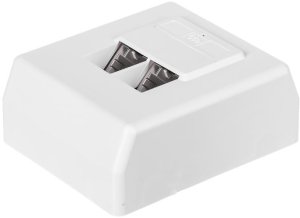 NetRack gniazdo kompletne natynkowe 2xRJ45 8p8c STP Cat6 (106-36) 1