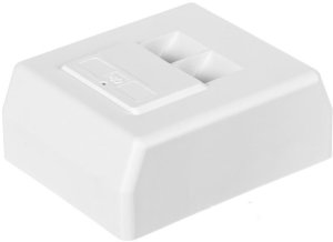 NetRack gniazdo kompletne natynkowe 2xRJ45 8p8c STP Cat6 (106-36) 2