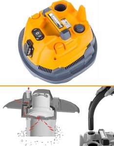 Odkurzacz przemysłowy Powermat Odkurzacz przemysłowy 1600W Sucho/Mokro + OTRZĄSACZ filtra 7