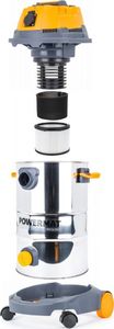 Odkurzacz przemysłowy Powermat Odkurzacz przemysłowy 1600W Sucho/Mokro + OTRZĄSACZ filtra 8