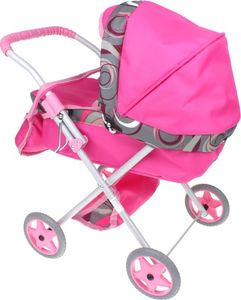 Wózek dla Lalek Głęboki + Torebka Produkt Polski - Róż 6