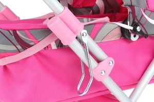 Wózek dla Lalek Głęboki + Torebka Produkt Polski - Róż 9