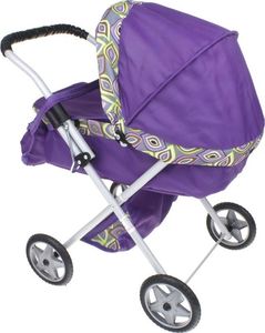 Wózek dla Lalek Głęboki + Torebka Produkt Polski- Fioletowy 6