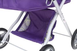 Wózek dla Lalek Głęboki + Torebka Produkt Polski- Fioletowy 7