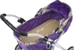 Wózek dla Lalek Głęboki + Torebka Produkt Polski- Fioletowy 8