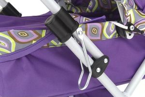Wózek dla Lalek Głęboki + Torebka Produkt Polski- Fioletowy 9