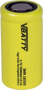 CR123 Akumulator żółte Zestaw 700mAh 2 szt. 3