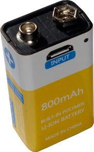 CR123 Akumulator żółte 9V Block 800mAh 1 szt. 2