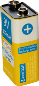 CR123 Akumulator żółte 9V Block 800mAh 1 szt. 5