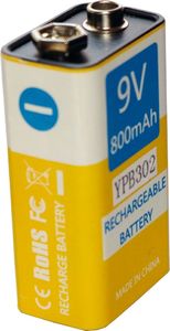 CR123 Akumulator żółte 9V Block 800mAh 1 szt. 6
