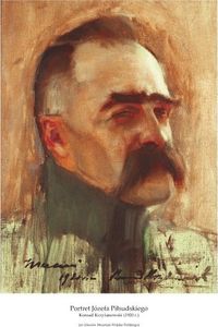 Plakat A3 - Portret Józefa Piłsudskiego, Konrad Krzyżanowski (1920 R.) Gplakjp08 1