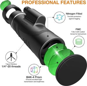 Luneta Luneta obiektyw Monokular Teleskop Wodoodporna 50X60 BAK4 YMS-MTN50 5