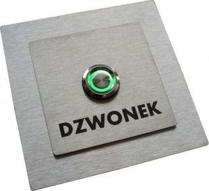 MT3CH Przycisk dzwonka do domofonu wyjścia wejścia furtki bramy drzwi Stal LED 9/12/24/230V 10x10 kwadrat INOX nierdzewny 5