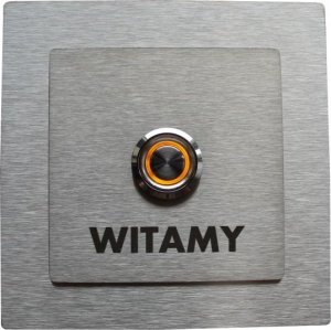 MT3CH Przycisk dzwonka do domofonu wyjścia wejścia furtki bramy drzwi Stal LED 9/12/24/230V 10x10 kwadrat INOX nierdzewny 6