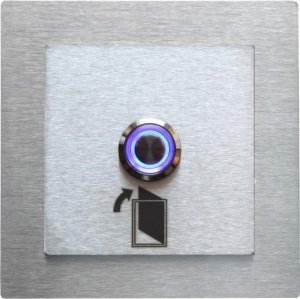 MT3CH Przycisk dzwonka do domofonu wyjścia wejścia furtki bramy drzwi Stal LED 9/12/24/230V 10x10 kwadrat INOX nierdzewny 7