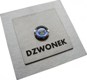 MT3CH Przycisk dzwonka do domofonu wyjścia wejścia furtki bramy drzwi Stal LED 9/12/24/230V 10x10 kwadrat INOX nierdzewny 10