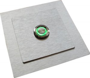 MT3CH Przycisk dzwonka do domofonu wyjścia wejścia furtki bramy drzwi Stal LED 9/12/24/230V 10x10 kwadrat INOX nierdzewny 11