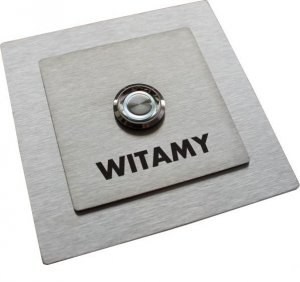 MT3CH Przycisk dzwonka do domofonu wyjścia wejścia furtki bramy drzwi Stal LED 9/12/24/230V 10x10 kwadrat INOX nierdzewny 12