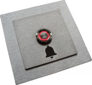 MT3CH Przycisk dzwonka do domofonu wyjścia wejścia furtki bramy drzwi Stal LED 9/12/24/230V 10x10 kwadrat INOX nierdzewny 13