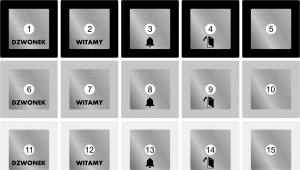 MT3CH Przycisk dzwonka do domofonu wyjścia wejścia furtki bramy drzwi Stal LED 9/12/24/230V 10x10 kwadrat czarny 3