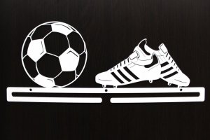 MT3CH Duży solidny metalowy wieszak na medale medalówka PIŁKA NOŻNA PIŁKARZ FOOTBALL czarny 11