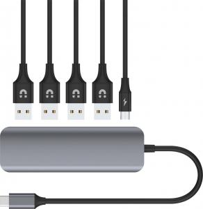 HUB USB Unitek 1x microUSB  + 4x USB-A 3.1 Gen1 (H1107A) 10