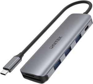 HUB USB Unitek 1x SD 1x USB-C 1x microSD  + 3x USB-A 3.1 Gen1 (H1107C) 2