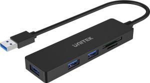 HUB USB Unitek 1x SD 1x microSD  + 3x USB-A 3.1 Gen1 (H1108A) 1