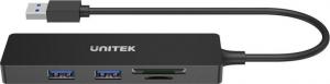HUB USB Unitek 1x SD 1x microSD  + 3x USB-A 3.1 Gen1 (H1108A) 5