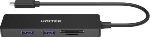 HUB USB Unitek 1x SD 1x microSD  + 3x USB-A 3.1 Gen1 (H1108B) 2