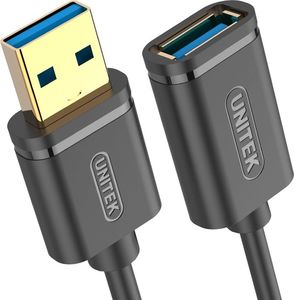 Kabel USB Unitek USB-A - USB-A 3 m Czarny (Y-C4030GBK) 1